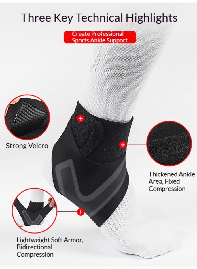 kyncilor 1 Pair Ankle Brace for Women & Men - Breathable Comfortable Adjustable Ankle Wrap, Ankle Support for Running, Basketball, Achilles, Minor Sprains, Joint Pain Relief, Injury Recovery, One Size Fits All - Image 2